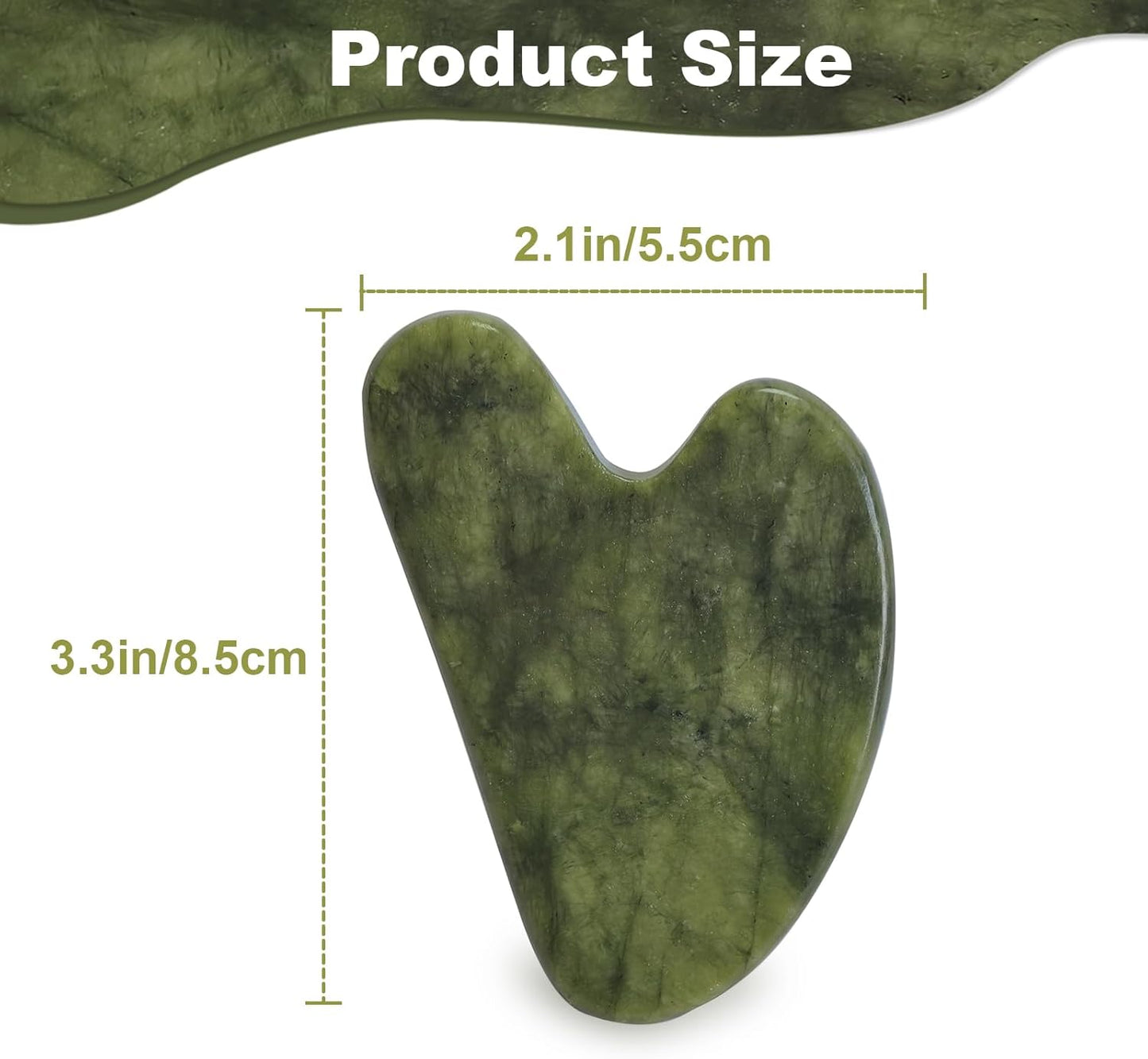 Gua Sha Facial Massage Tools - Jade Spa Kit for Skin Care, Puffiness Reduction, and Muscle Tension Relief