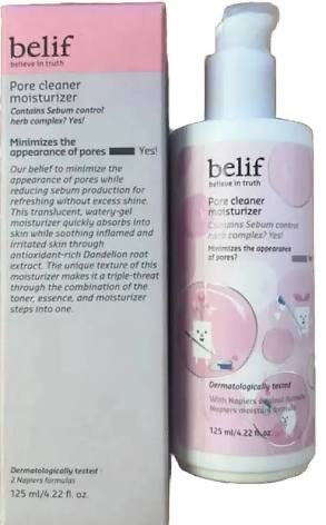 belif Pore cleaner moisturizer
